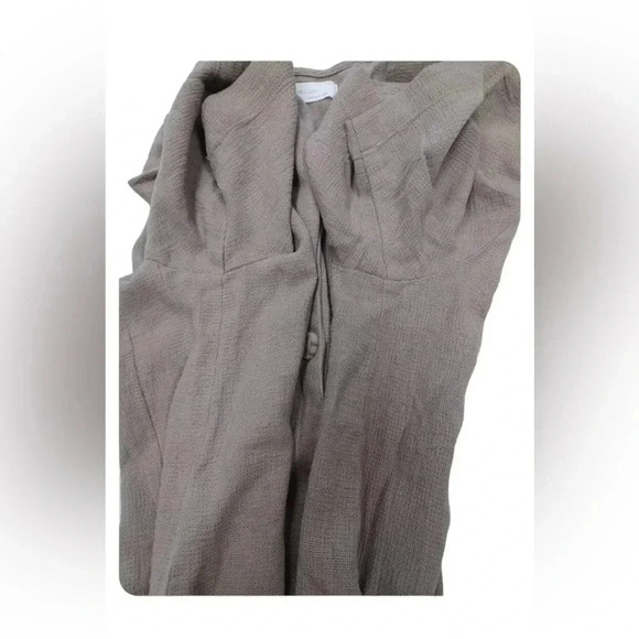 Oak + Fort Short Sleeve Midi Light Brown Dress  Size Medium - Picture 4 of 7